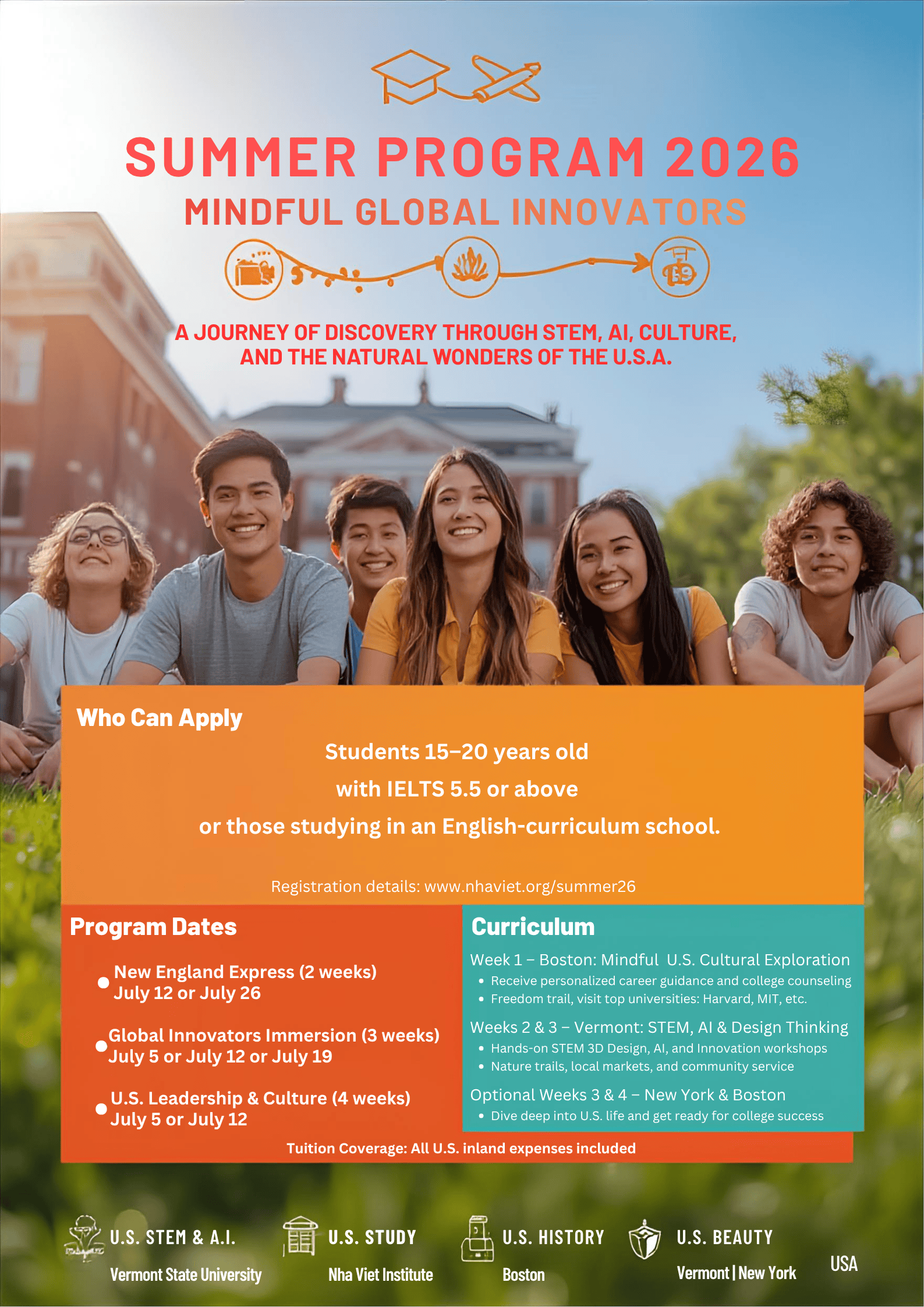 2M NHA VIET INSTITUTE Student Summer Program 2026 Poster